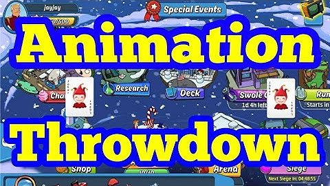 Animation throwdown (Combos, cards, and arena)