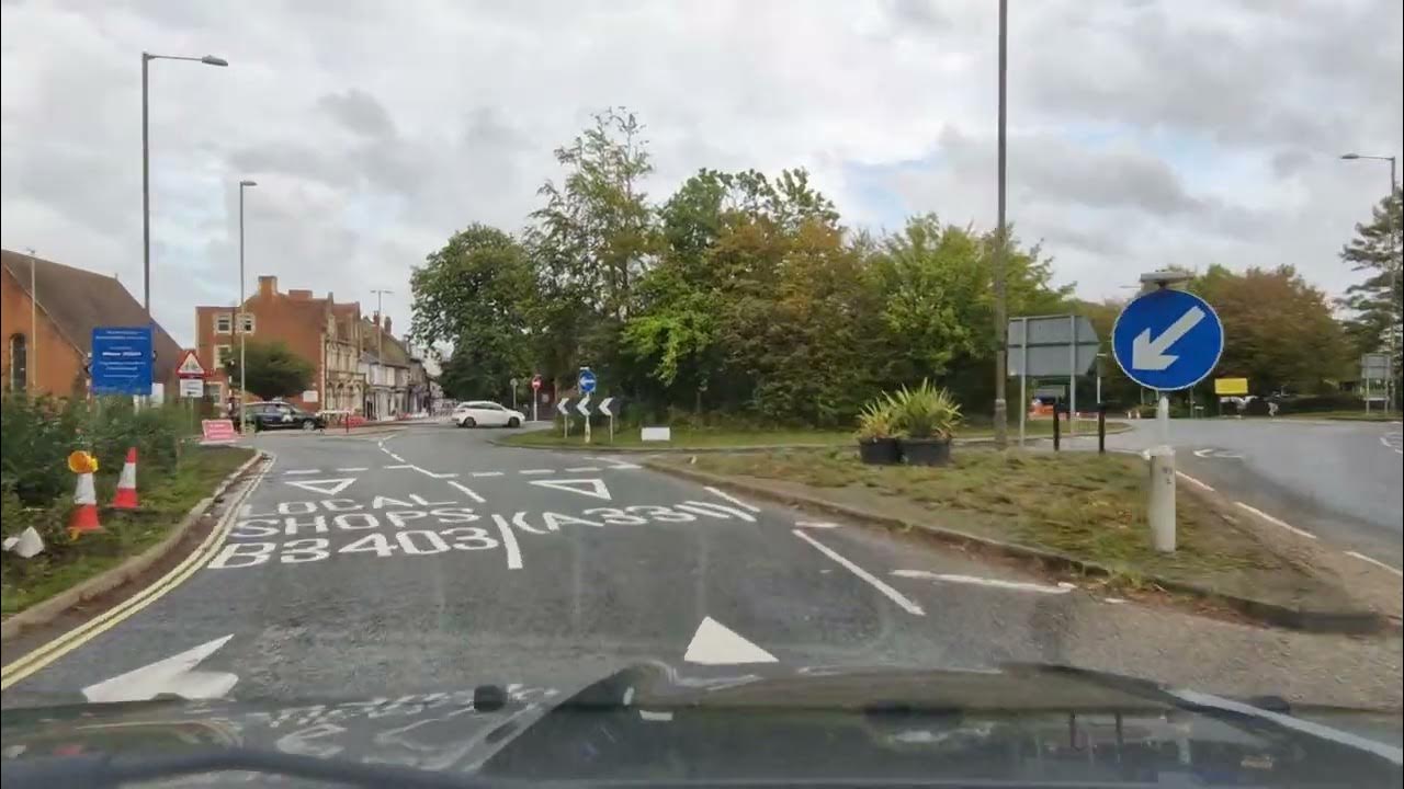St Albans Roundabout from Lynchford Rd, 3rd Exit onto Queens Ave. Farnborough Driving Test Route