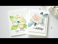 How to Make 2 GORGEOUS Pastel Watercolour Die Cut Layered Flower Cards!