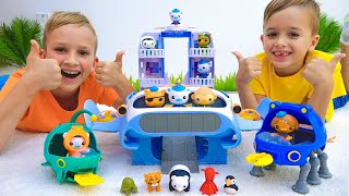 Vlad ve Niki Octonauts Oyuncak Hayvanlar Kurtarma Görevi