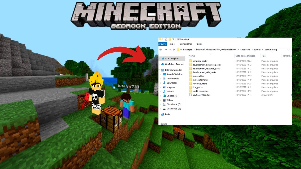 COMO INSTALAR ADDONS E TEXTURA NO MINECRAFT BEDROCK ( Windows 10) YouTube