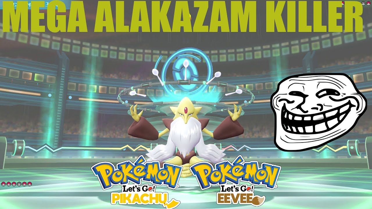 Pokemon Let's Go Pikachu & Eevee ✨ SHINY ✨6 IV MEGA Alakazam FAST DELIVERY
