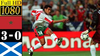 Morocco 3-0 Scotland  World Cup 1998 | Full highlight - 1080p HD | Salaheddine Bassir