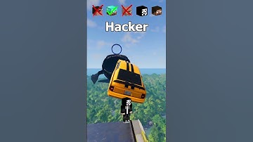 NOOB vs PRO vs VILLAGER vs HACKER vs HEROBRINE Car Jump Challenge! 😂 🚗  #shorts #beamngdrive