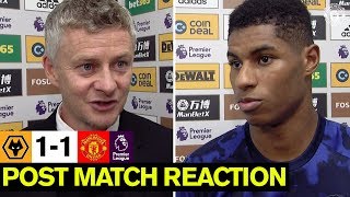 Rashford and Solskjaer frustrated with Wolves draw | Wolves 1-1 United | Premier League | Reaction