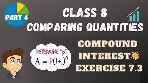 Compound Interest🔥| Exercise 7.3- Comparing Quantities Chapter 7, NCERT class 8th Maths 🤠