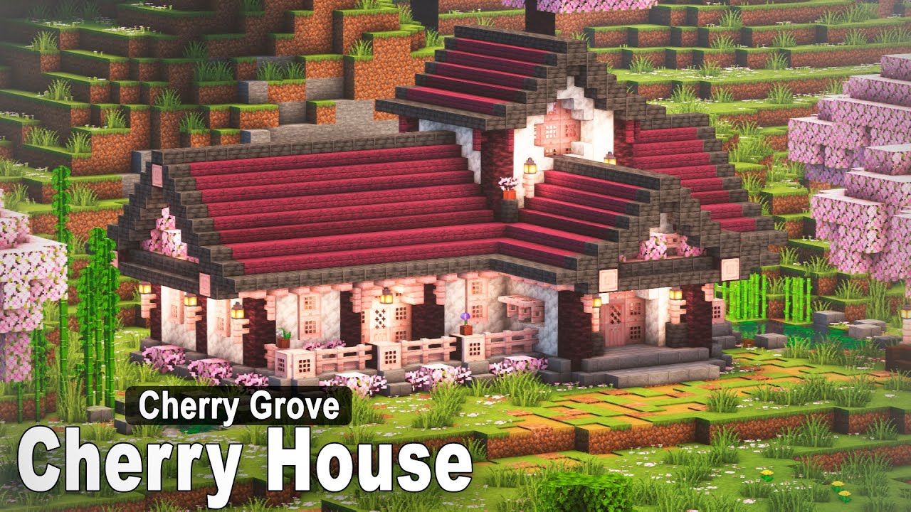 Casa De Cerezo para survival/ Minecraft Cherry House