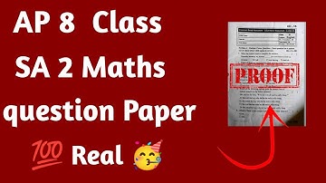AP 8th class sa2 cba 3 maths question paper 💯real🥳#sa2 #maths #ap #questionpaper #8class