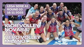 🏐Igor Volley Novara vs Vero Volley Milano | Lega Serie A1 25/26 Round 10 | Italian League Women