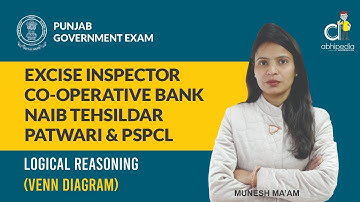 Naib Tehsildar | PSPCL | Excise Inspector I Cooperative Bank | Venn Diagram | By Munesh Ma