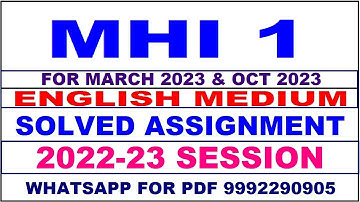 mhi 1 solved assignment 2022-23 in english | mhi 1 solved assignment 2022-23 | mhi 1 2023