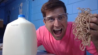 Exploding Milk With Only Rubber Bands