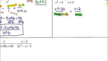 6.3: part 2 (Adding/Subtracting Rational Expressions with Different Denominators)