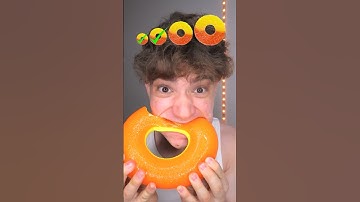 Spicy Family Giant Gummy Peach Ring Challenge! 🤤