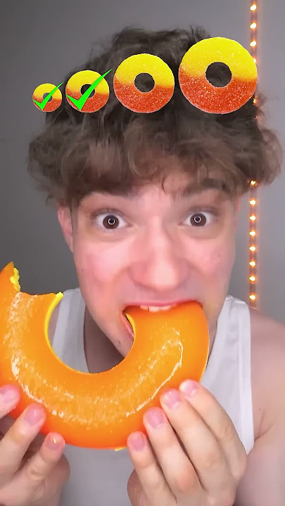 Spicy Family Giant Gummy Peach Ring Challenge! 🤤