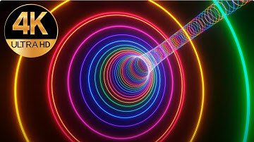 15 hours 4k Abstract Ring Waves Fast Moving Relaxing Sci-fi Light Tunnel Screen saver Loop Animation