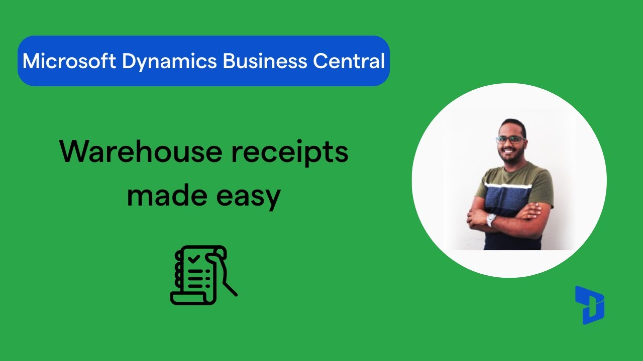 How do you create a warehouse receipt in Business Central?