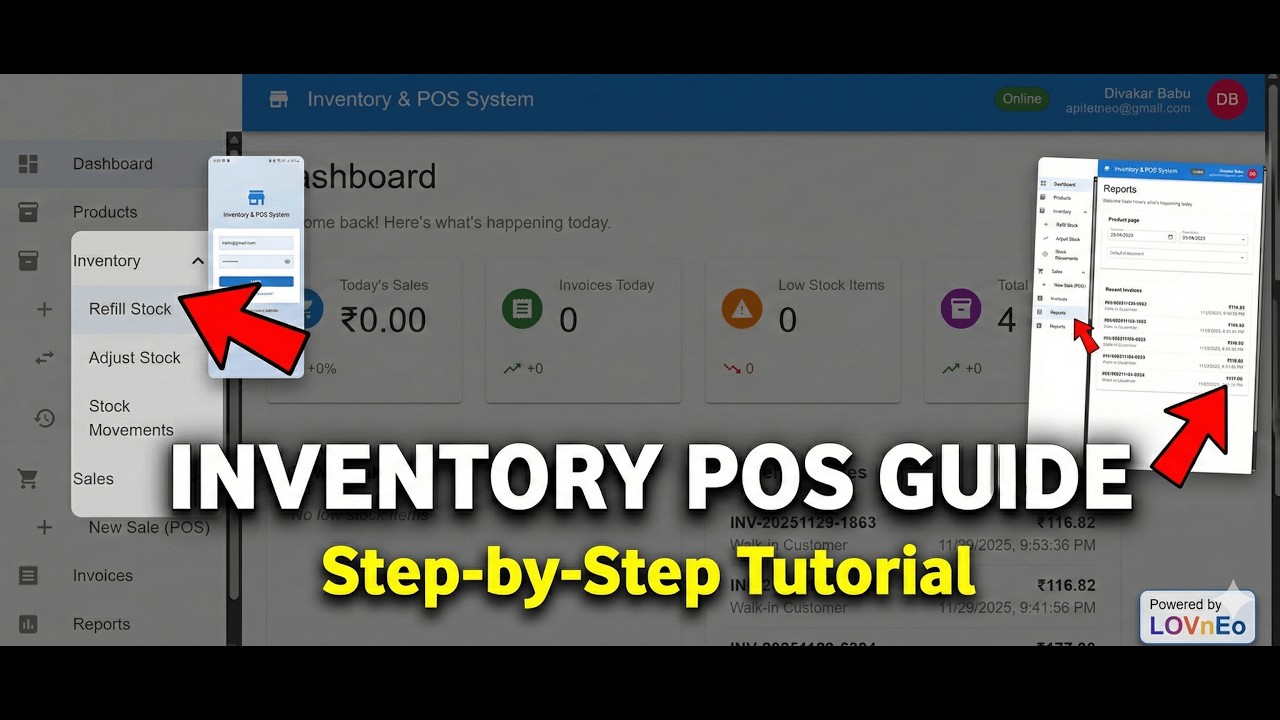 Inventory POS System Walkthrough | Dashboard, Stock Management ...