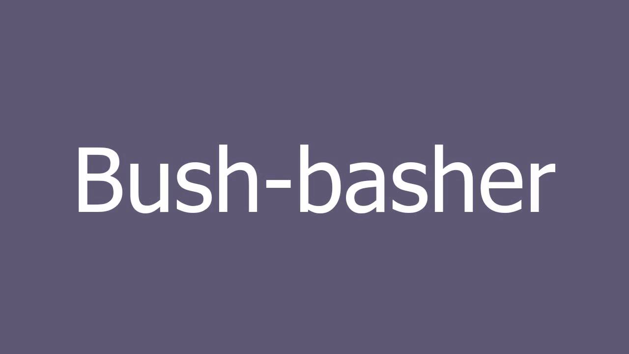 Bush-basher meaning and pronunciation - YouTube