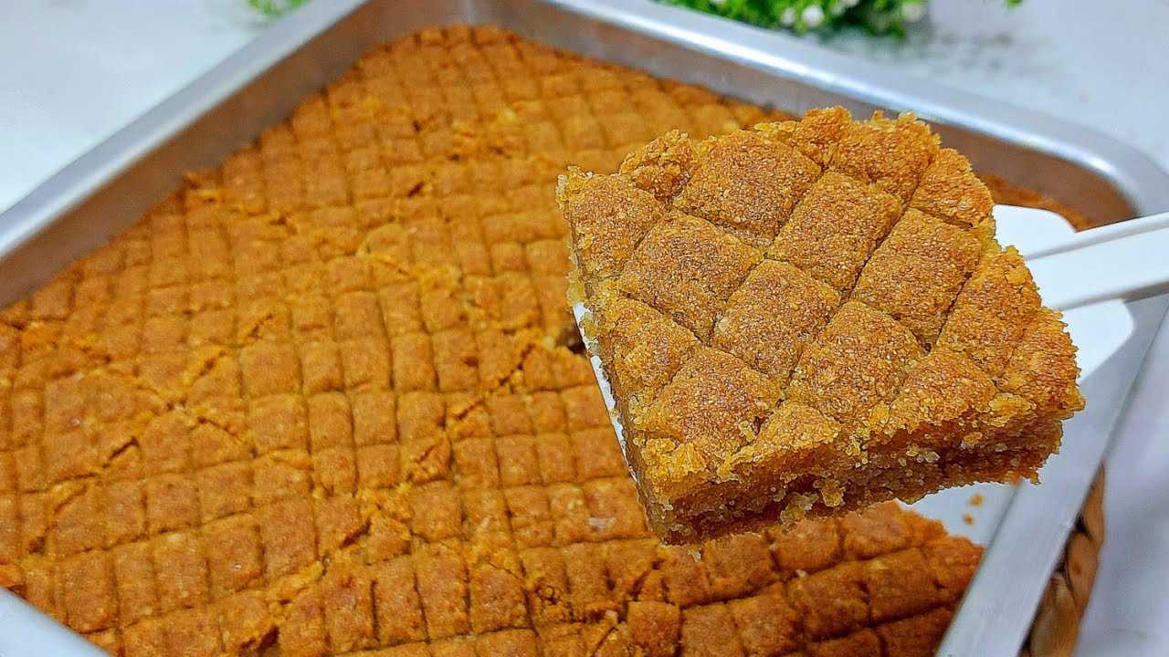 لو عندك سميد ⁉️اعملى الحلوى السهلة والسريعة دى 👌احلى من الهريسة والبسبوسة 😋