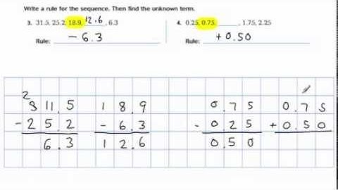 Lesson 3.10: Patterns with Decimals