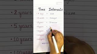 Time Intervals In English Learn English