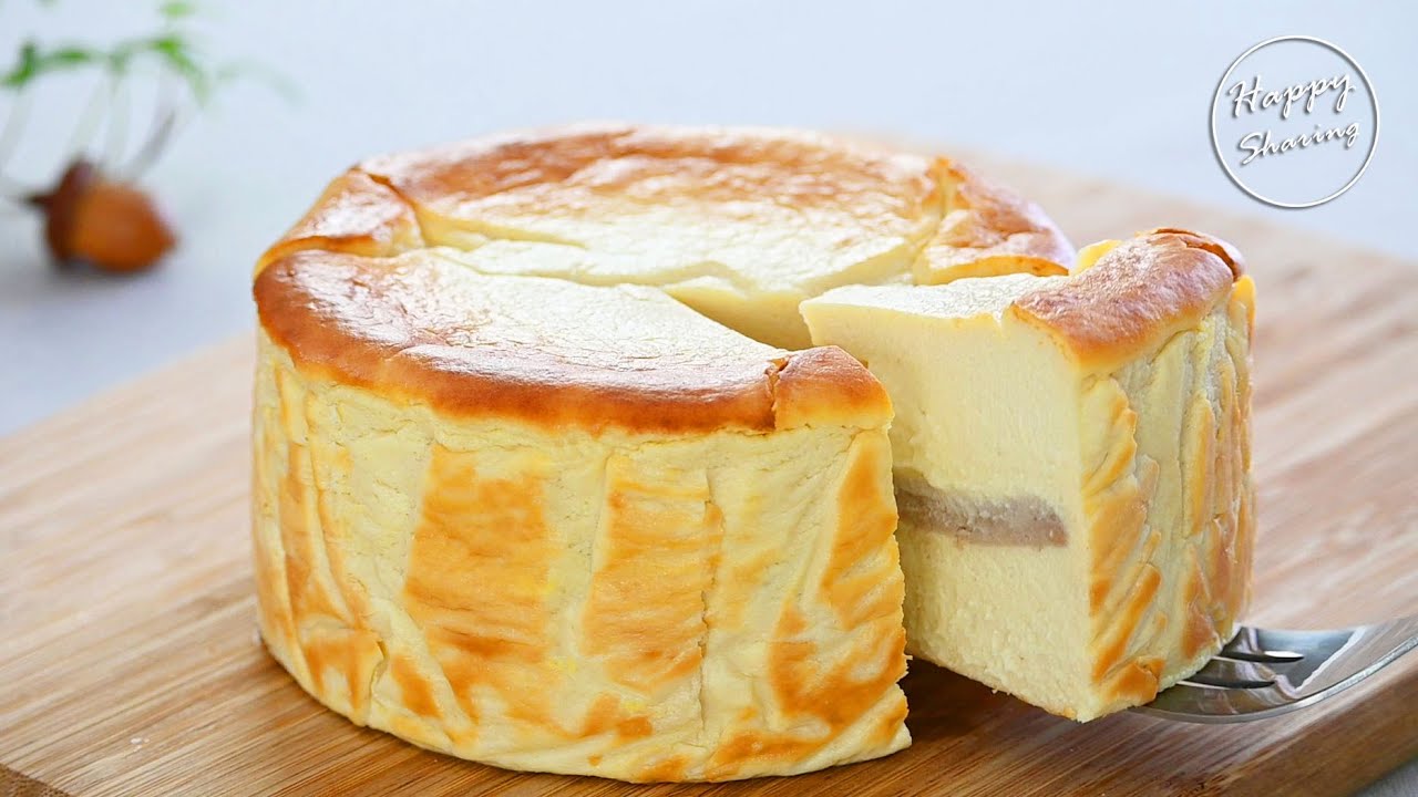 5分鐘的美味❗️香芋夾心巴斯克蛋糕👍無淡奶油食譜，巴斯克家族裏的第9款 ❗️ Taro Basque cheesecake | Tarta de queso vasco de taro