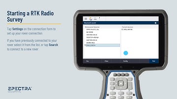 Spectra Geospatial Origin Field Software, RTK Radio Survey Setup