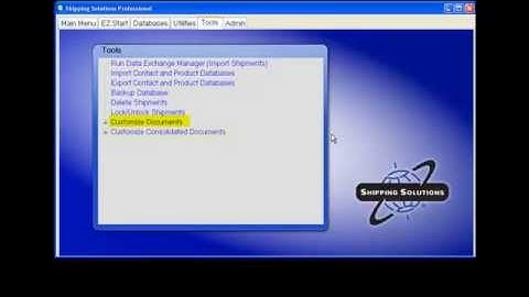 Shipping Solutions® Export Software — Customizing Your Documents