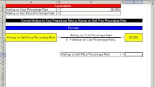 Excel Busn Math 51: Convert Markups & Perishable Sell Price