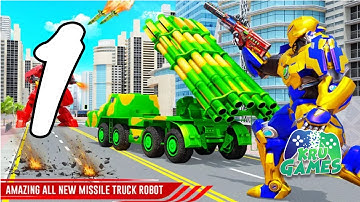 US Army Robot Missile Attack: Truck Robot Games Gameplay Walkthrough #1 (Android, IOS)