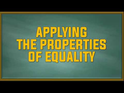 Properties of Equality - YouTube