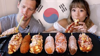 Giant Korean Corn Dogs! · YB vs. Food