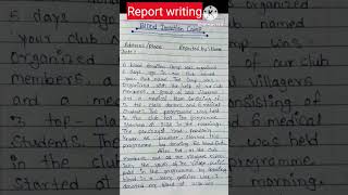 Report writing | Blood donation camp report writing | shorts trending