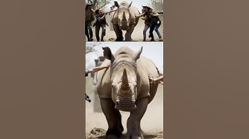 AI Video FAIL! Rhino Goes Wrong 😂🦏 When Technology Gets Confused #veo #fail #aifail #funnyshorts