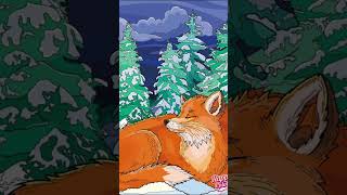 Snowy Winter Forrest Fox At Peace Confidence Asmr Coloring Relaxing