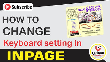 How To Change Keyboard Setting in inpage urdu tutorial