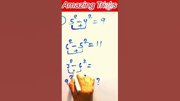 Fast And Easy Trick To Subtract any 2 Consecutive Square Numbers | Shoaib Math Zone #shorts