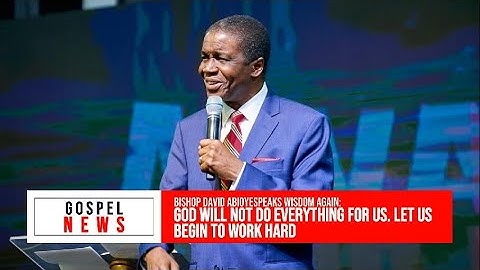 GOD ZAL NIET ALLES VOOR ONS DOEN - BISSCHOP DAVID ABIOYE BIJ DE AYDC