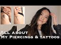 ALL ABOUT MY PIERCINGS & TATTOOS