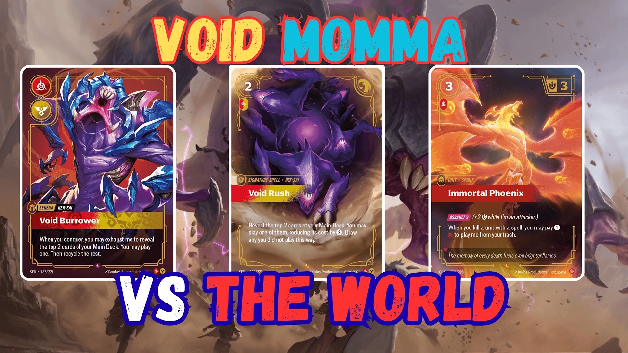 Void Momma vs THE WORLD ll Reksai Riftbound Spiritforged Deck and Games ...