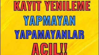 Açık Lise Kayit Yenileme Son Gelişme