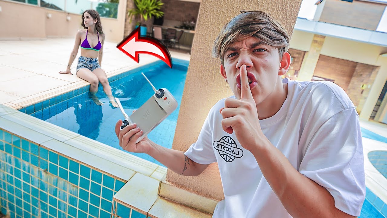 ESPIONEI A NICOLLY COM O DRONE!!