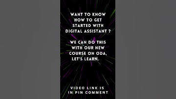ODA 01: Introduction to Oracle Digital Assistant | ODA Tutorial for Beginners | New ODA course
