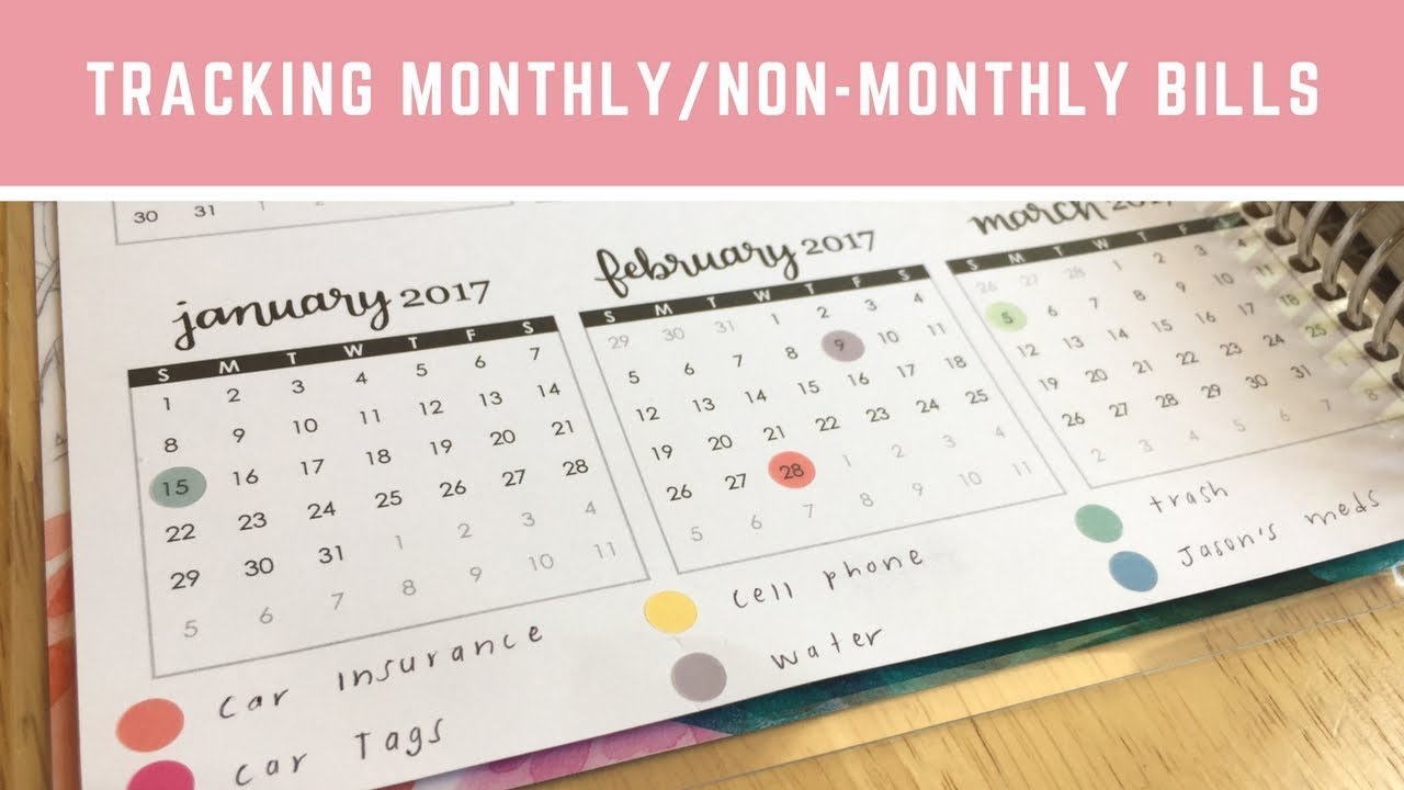 how to track bills bill tracker in erin condren planner youtube billtracker
