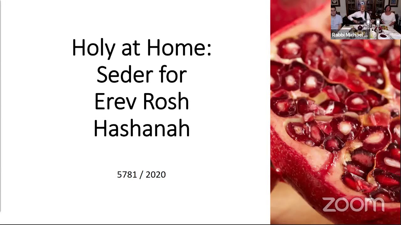 Erev Rosh Hashanah, Sept 18, 2020 YouTube