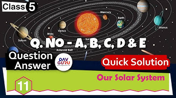 Chapter 11 | Our Solar System | DAV Class 5 Science | Question Answer 🔥🔥🔥