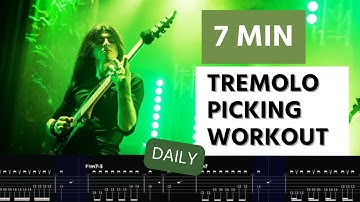 7 MIN TREMOLO PICKING WORKOUT // how to build up speed FAST