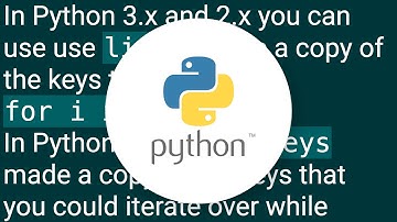 How to avoid "RuntimeError: dictionary changed size during iteration" error?