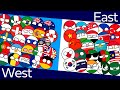 Countryballs Marble Race West vs East | Marble Race Duels
